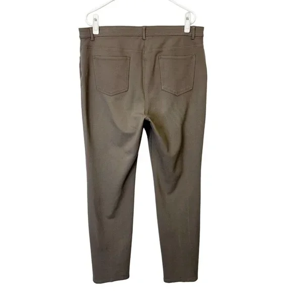 Chicos So Slimming Ponte Pants Womens Size 3 US 16 Taupe Tan Peyton - Picture 2 of 10